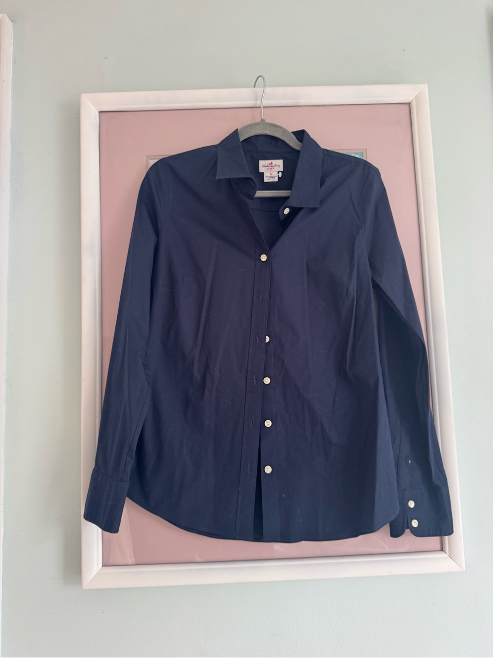 J. Crew Navy Long-Sleeve Button-Up Shirt